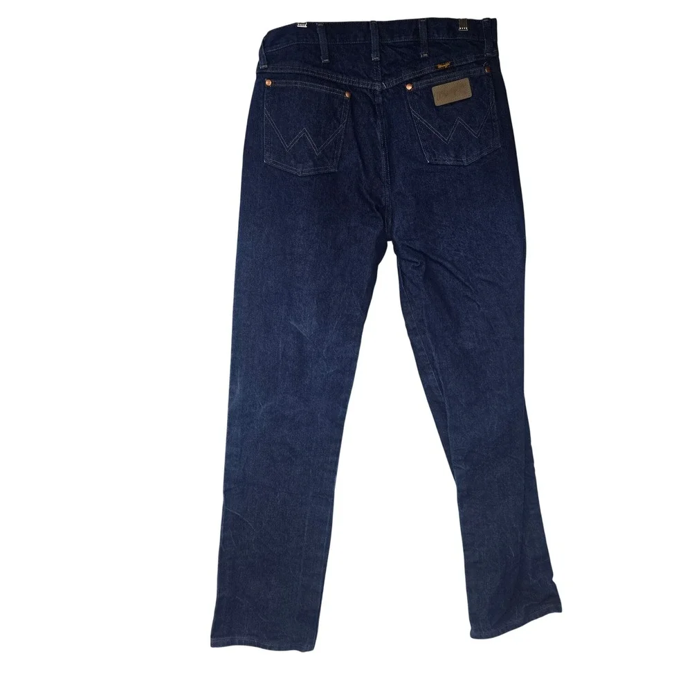 Wrangler 13MWZ Cowboy Cut Jeans Mens 34x34 Blue Cotton Western Workwear‎ Denim